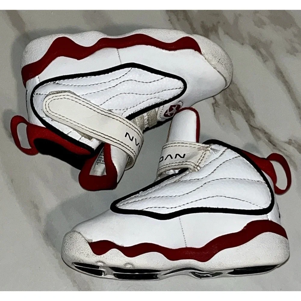Nike Air Jordan Pro Strong TD 5C White Red Black Toddler Shoes DC7910-101
